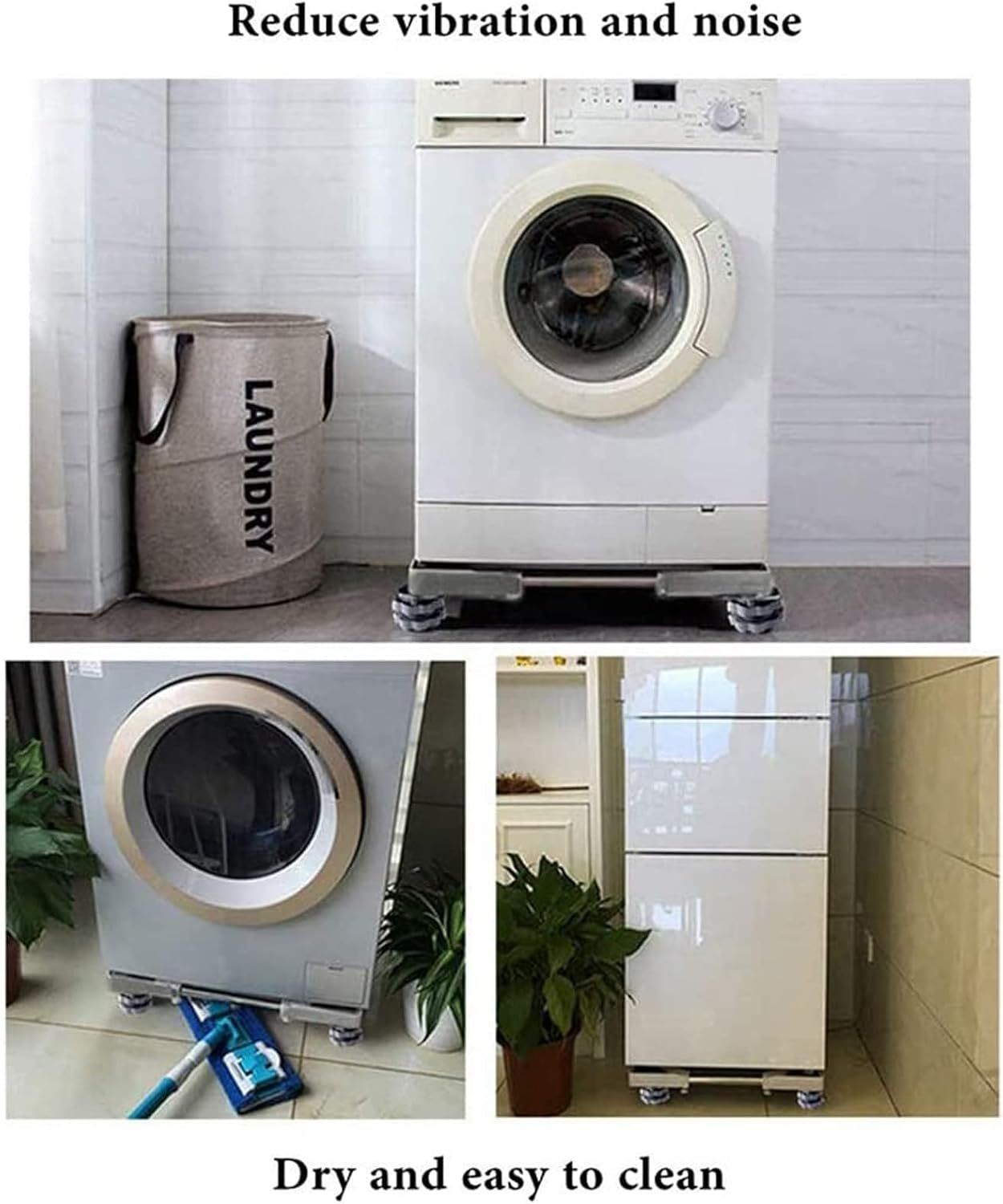 Washing Machine Refrigerator Stand Universal Adjustable and Movable Furniture Base